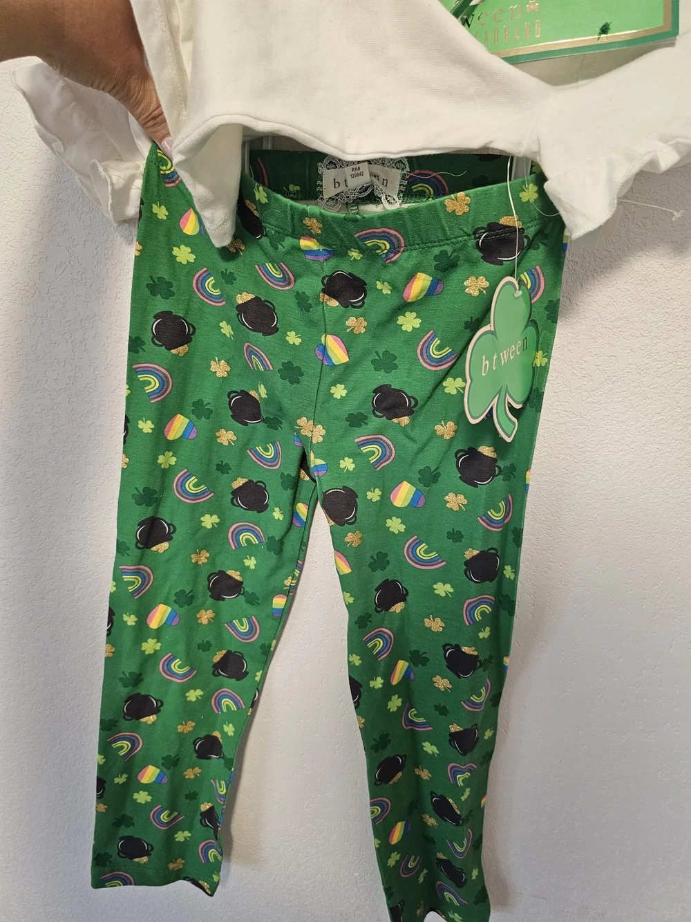 btween St. Patrick's Day Outfit With Headband Size 5 NWT